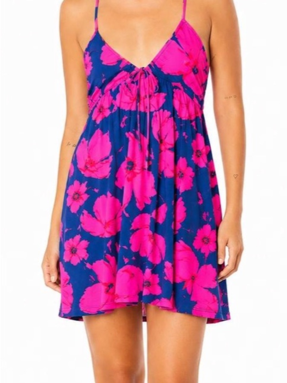 Maaji Zandra Pink and Purple Flower Mini Dress